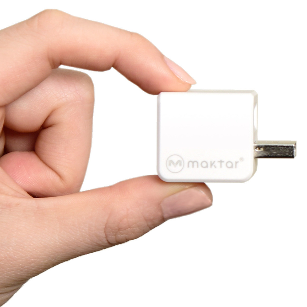 Maktar Auto-Back-up-Adapter Qubii, für iPhone/iPad, speichert Bilder/Videos/Kontakte auf microSD