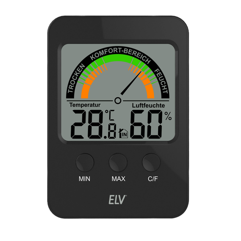 ELV Klimakomfortanzeige KA100, Klimamonitor, Raumtemperatur messen