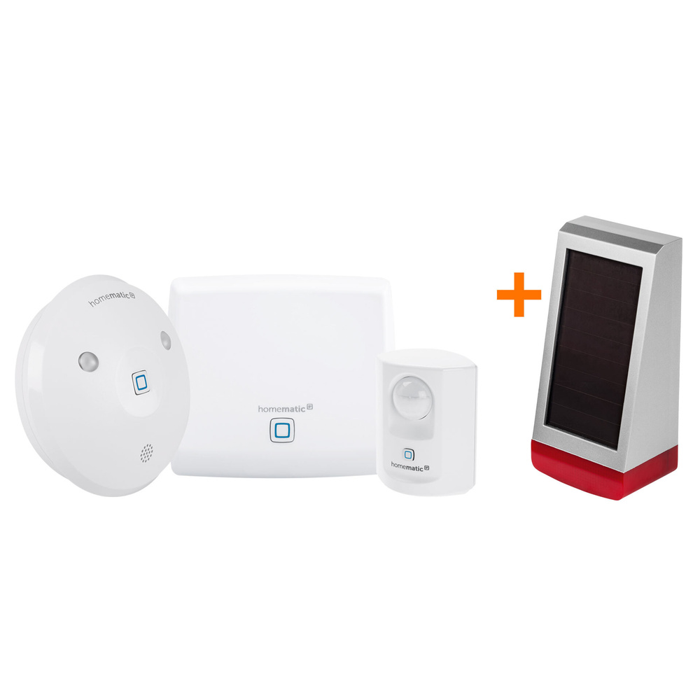 Homematic IP Starter Set Sicherheit  + Homematic IP Alarmsirene HmIP-ASIR-O, außen