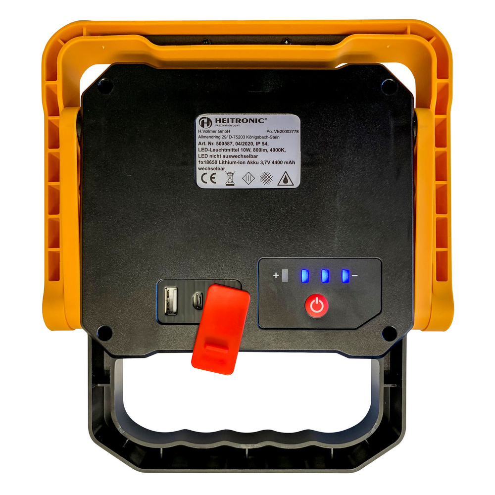 HEITRONIC Akku-LED-Fluter NEWPORT, mit integrierter Powerbank, 4000 K, zusammenklappbar