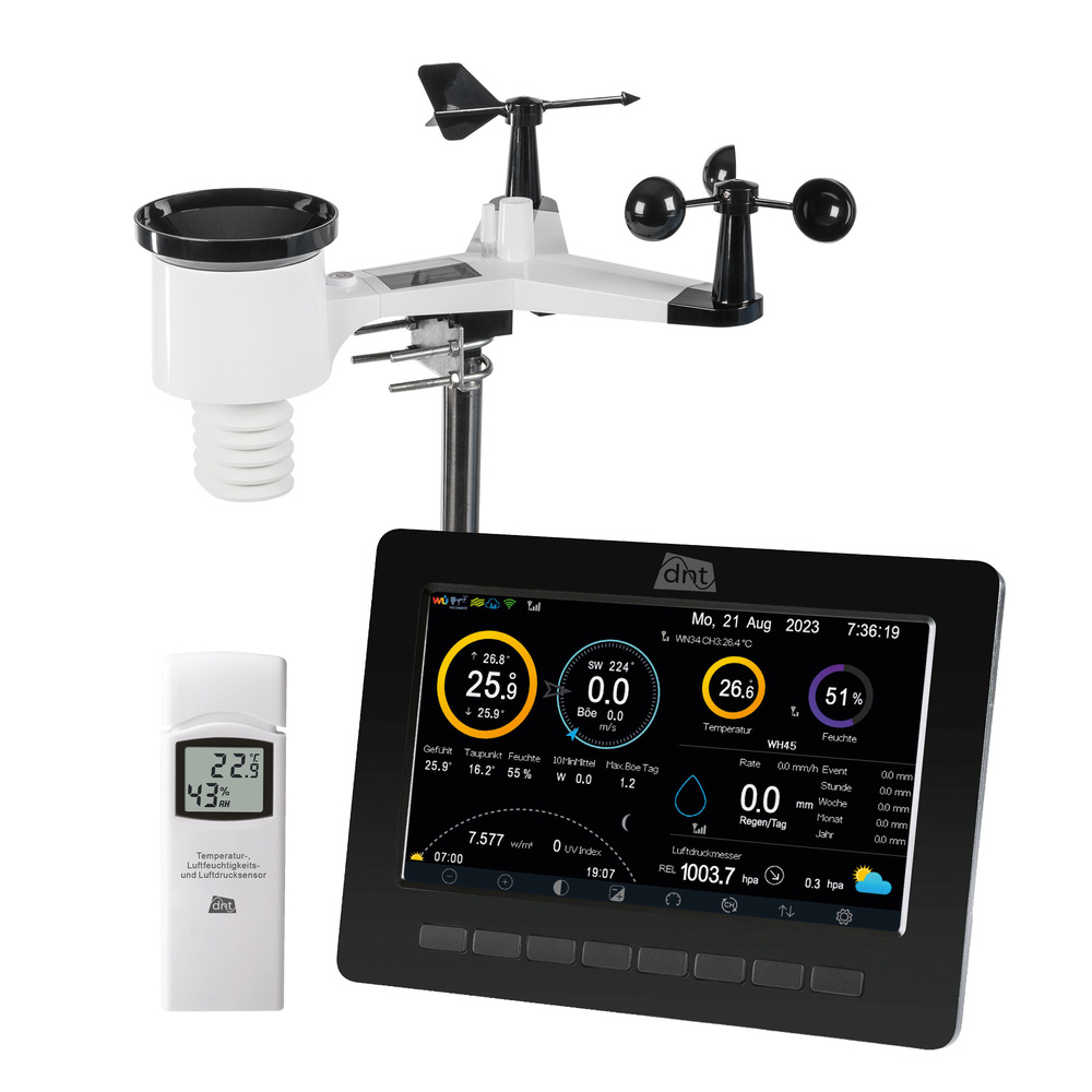 dnt WiFi-Wetterstation WeatherScreen PRO V2