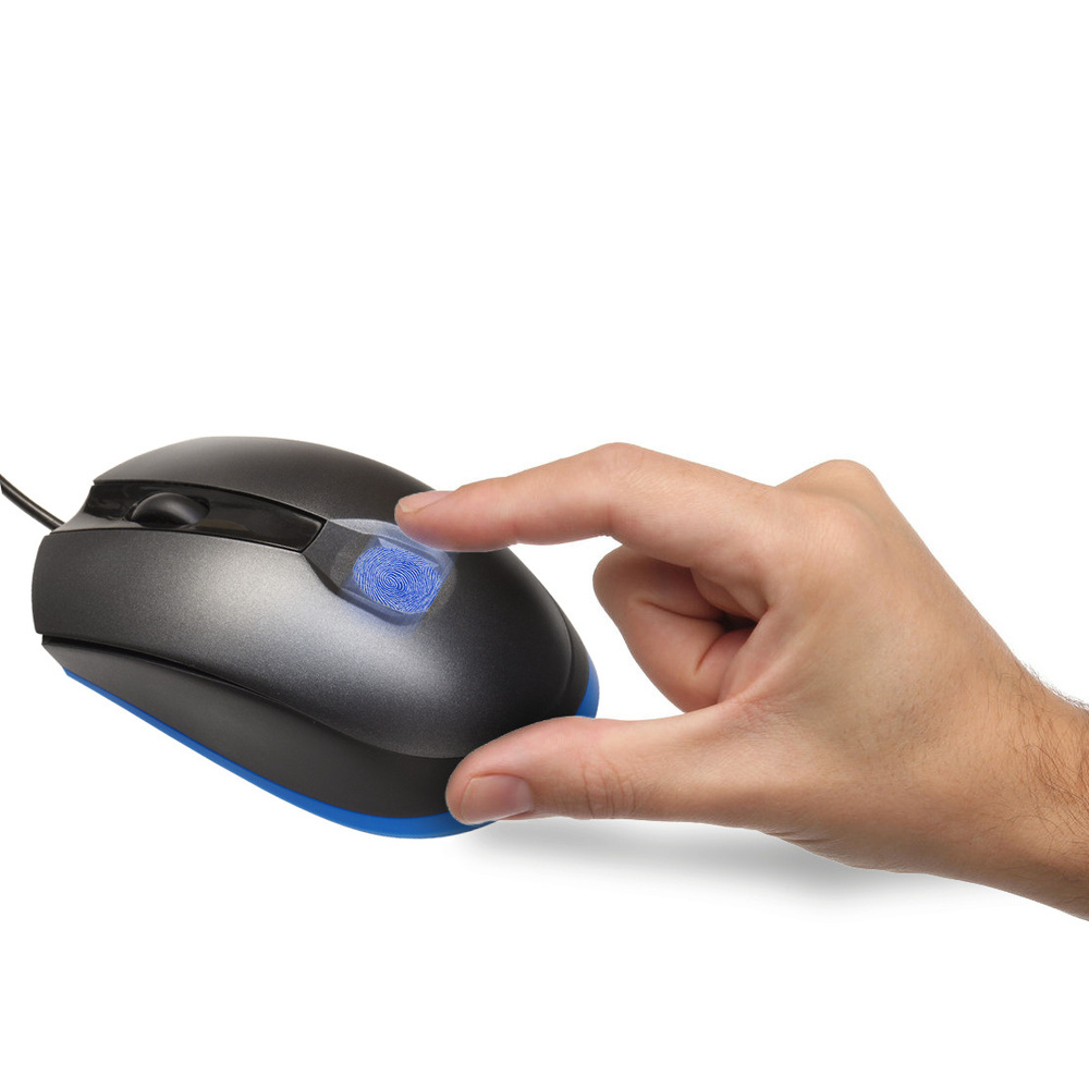 FeinTech-PC-Maus FPM00300 mit Fingerabdruck-Entsperrung für Windows 10/8/7, 1200 dpi