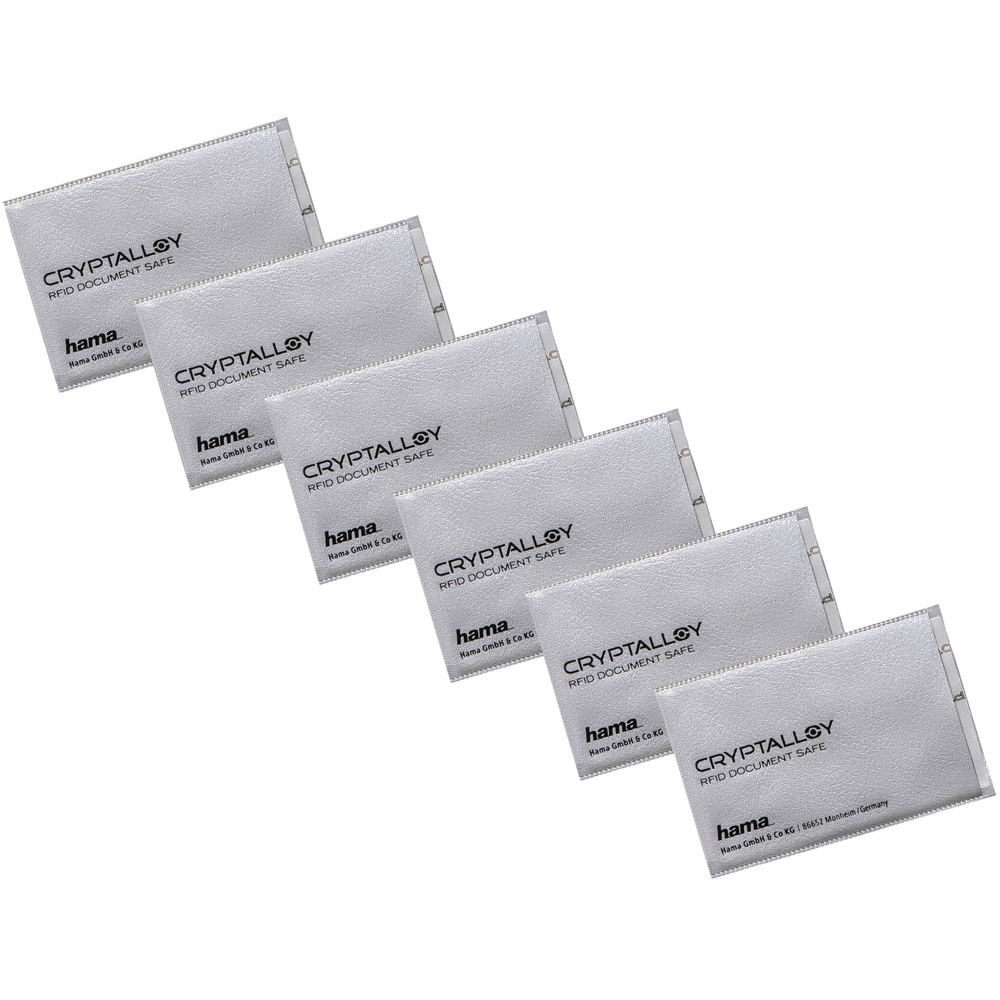 Hama 6er-Spar-Set RFID-/NFC-Schutzhüllen für EC-, Kredit-, Zutrittskarten und Personalausweis