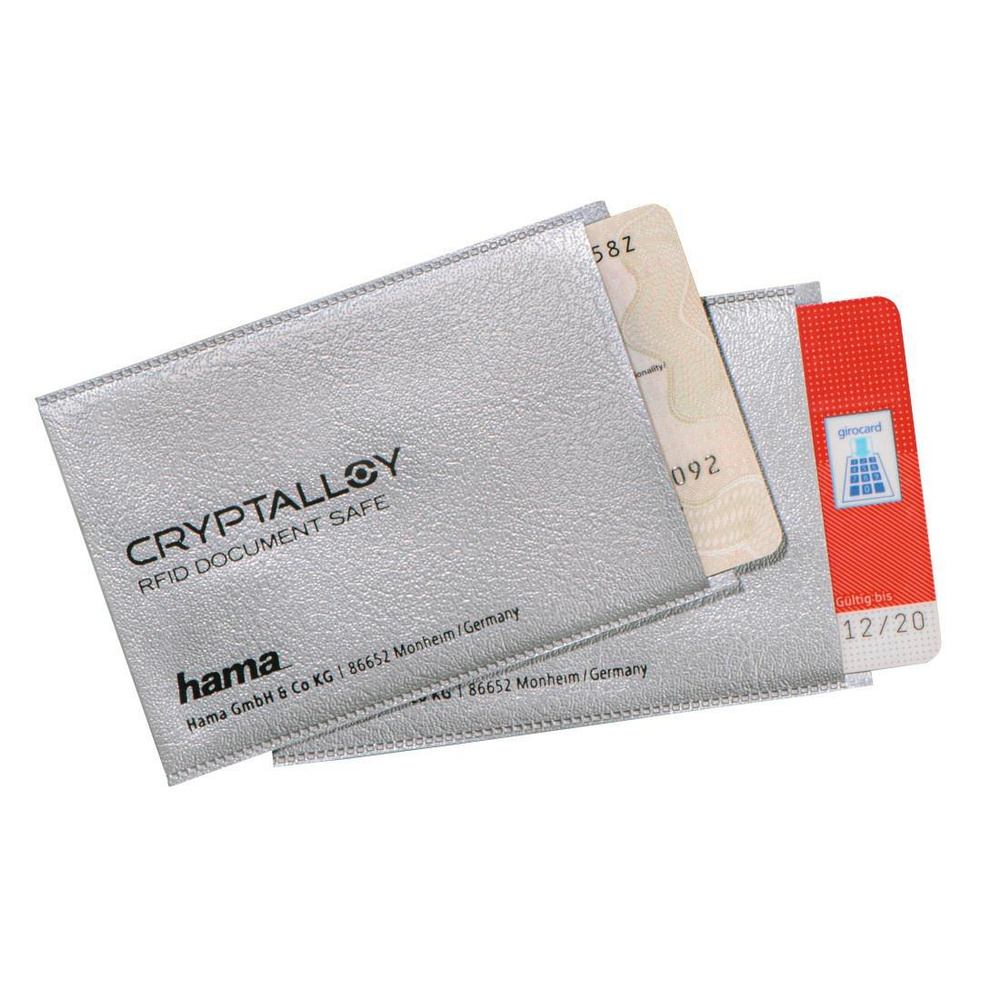 Hama 2er-Set RFID-/NFC-Schutzhüllen für EC-, Kredit-, Zutrittskarten und Personalausweis