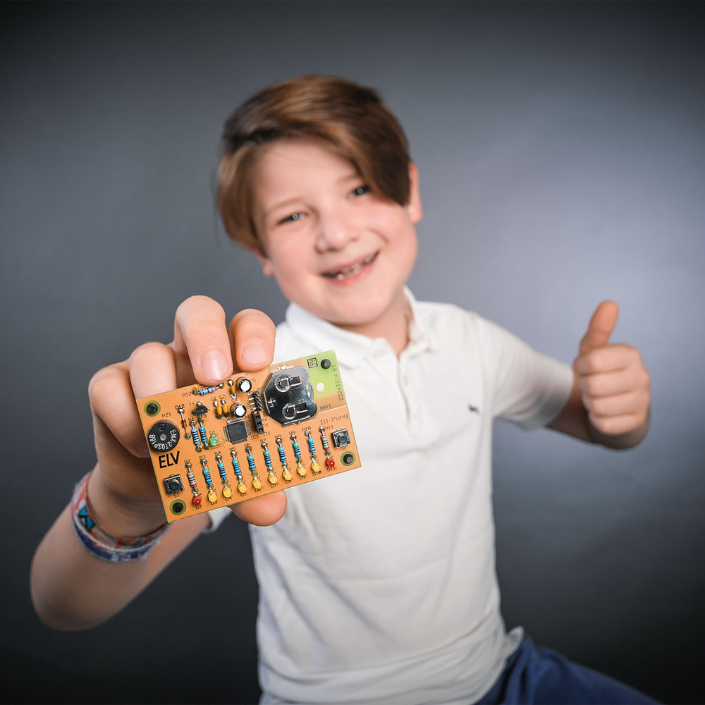 Spaß mit Elektronik - Kleines 1D-Pong-Spiel für Kinder - selbst gebaut