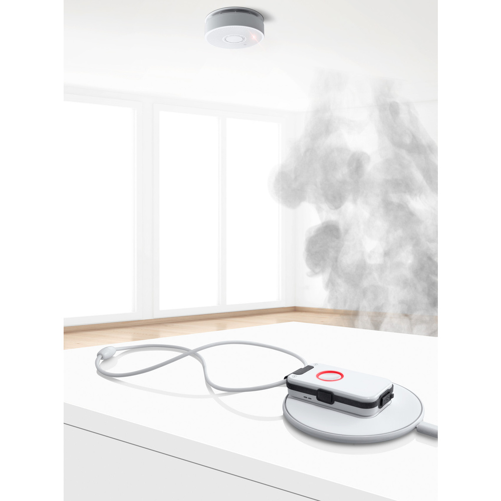 Notrufsender DECT indePendant Pro, blau, privater Hausnotruf, mit intelligenter Sturzerkennung