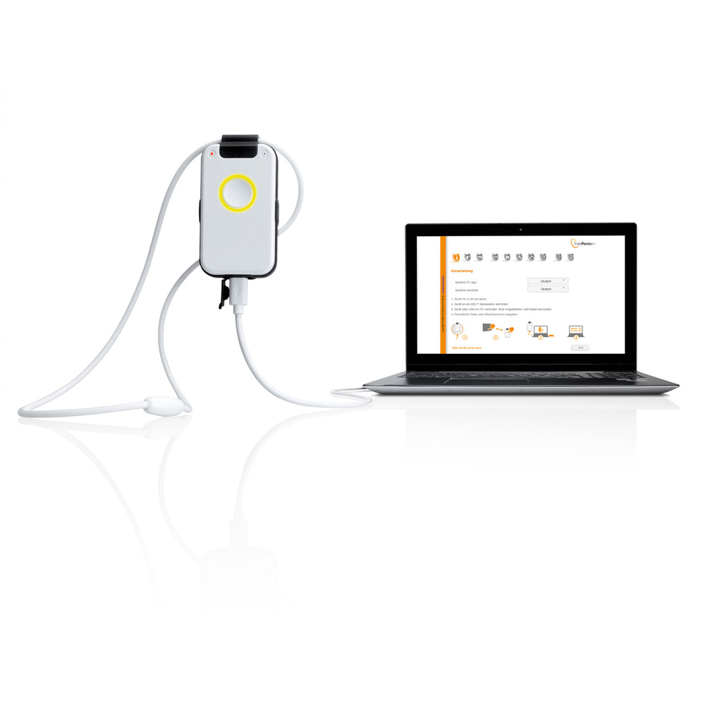 Notrufsender DECT indePendant Pro, blau, privater Hausnotruf, mit intelligenter Sturzerkennung
