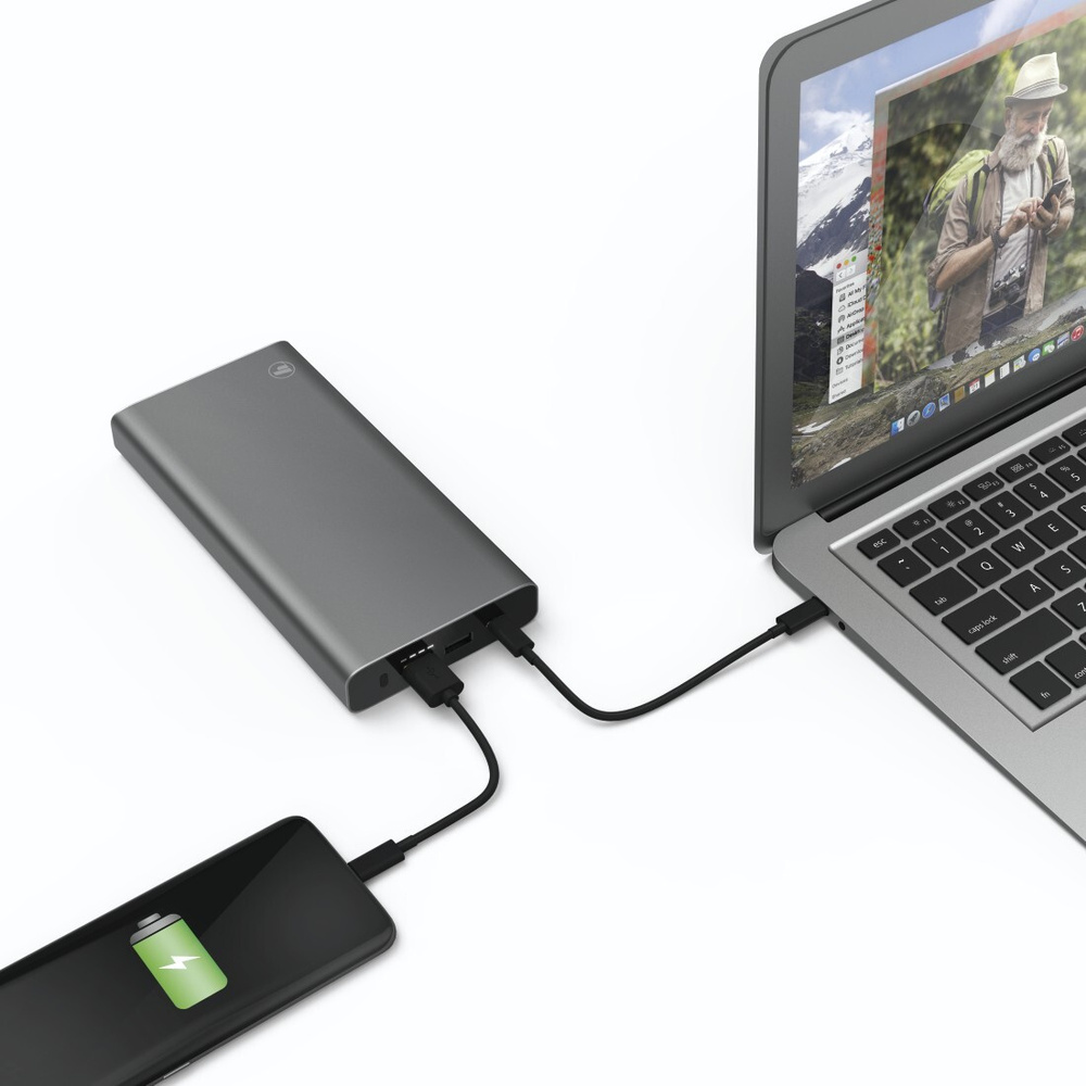 Hama Universal-Zusatz-Akku USB-C-Power-Pack,  26.800 mAh, Power Delivery (PD), 5-20 V/60 W