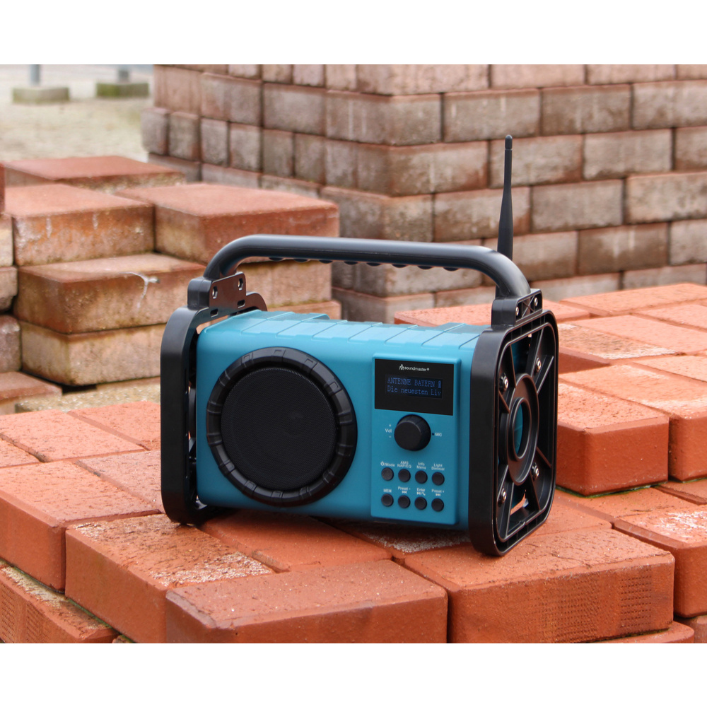 Soundmaster Baustellenradio DAB80, DAB+/UKW, Akku-Betrieb, 5-W-RMS, IP44