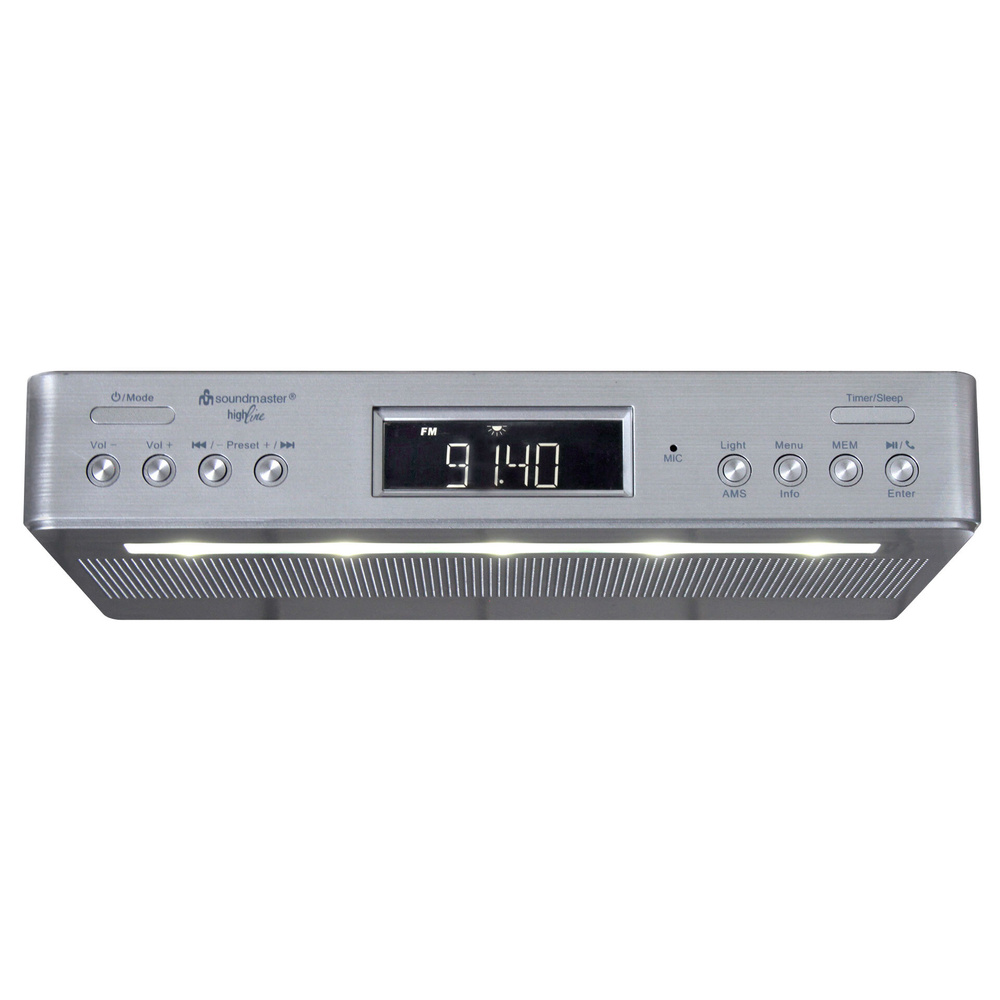 Soundmaster Unterbau-/Küchenradio UR2045SI, UKW/DAB+, Bluetooth-Streaming, Küchentimer