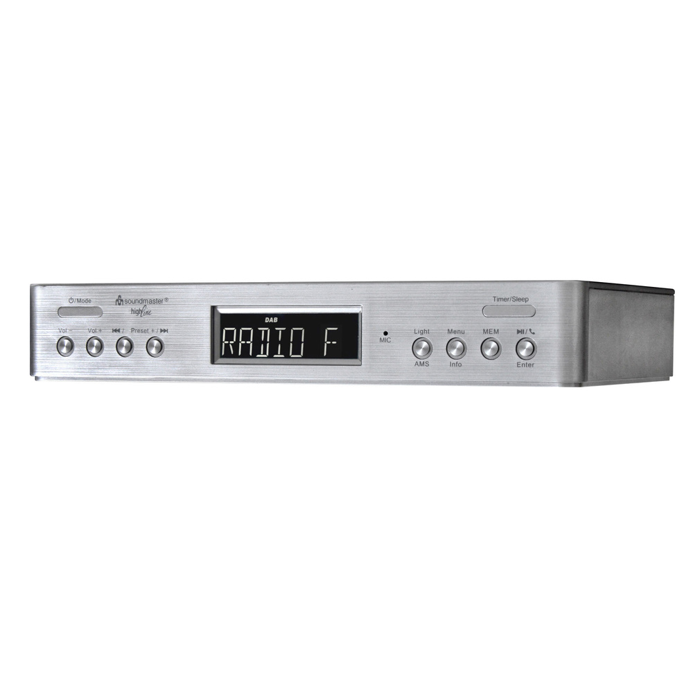 Soundmaster Unterbau-/Küchenradio UR2045SI, UKW/DAB+, Bluetooth-Streaming, Küchentimer