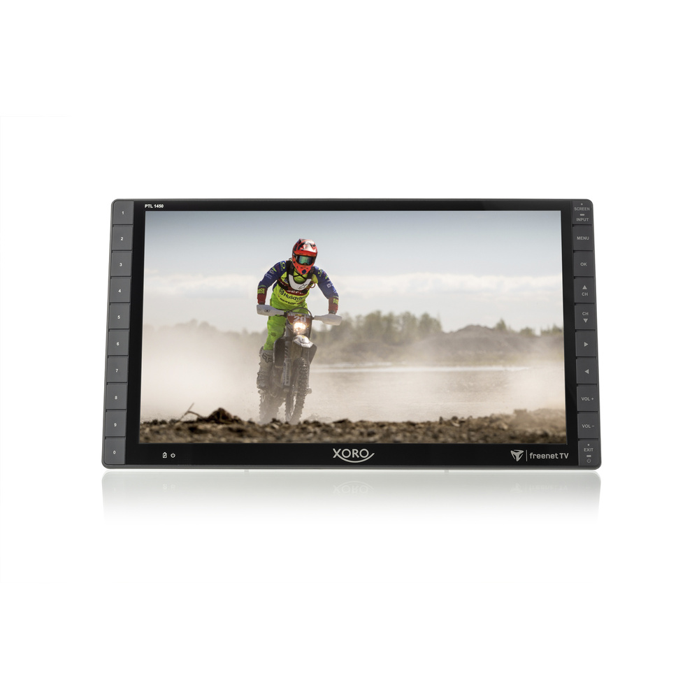 Xoro Portabler Fernseher PTL1450, DVB-T2-HD (H.265), 35,5-cm-Full-HD-Display (14"), inkl. freenet TV