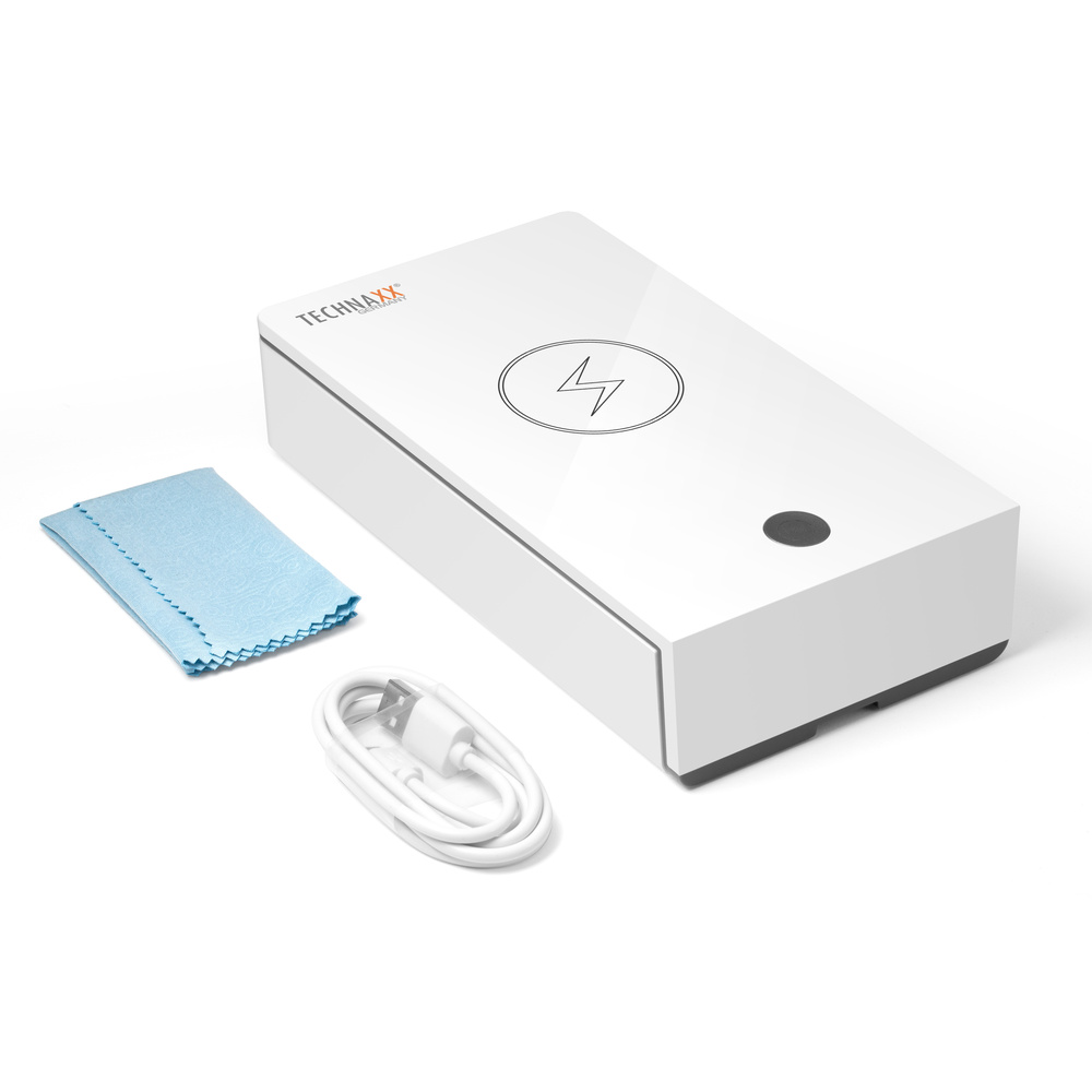Technaxx UV-C-Desinfektionsbox TX-148, mit integrierter Induktions-Ladefläche