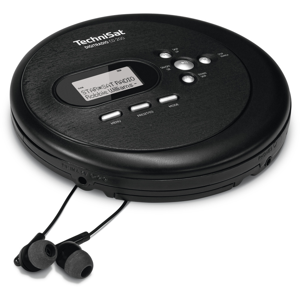 TechniSat Portabler CD-Player DIGITRADIO CD 2GO, mit DAB+ und UKW-Radio, inkl. Kopfhörer