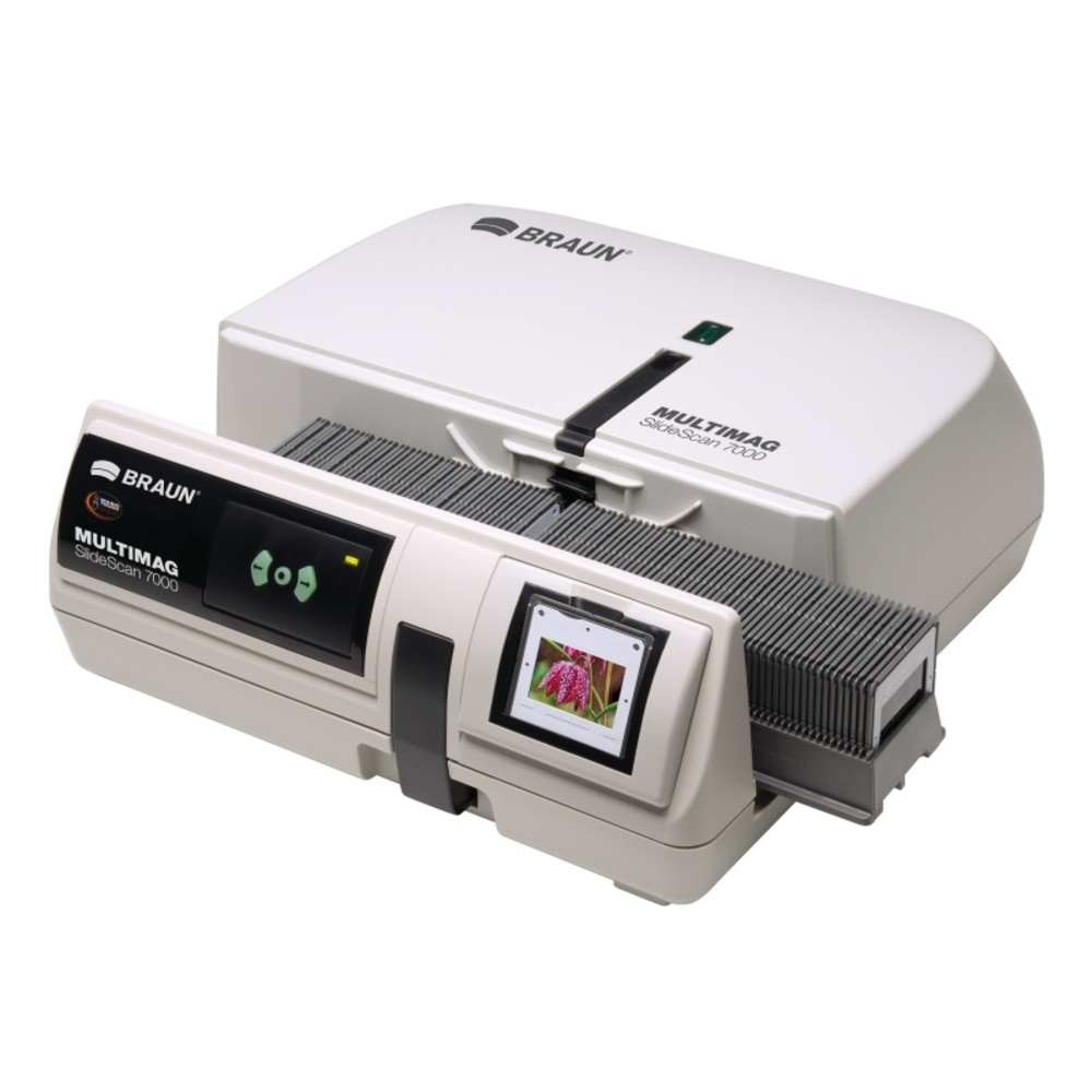 BRAUN Magazin-Diascanner MultiMag SlideScan 7000, 10.000 dpi, mit Staub- und Kratzerentfernung (IR)
