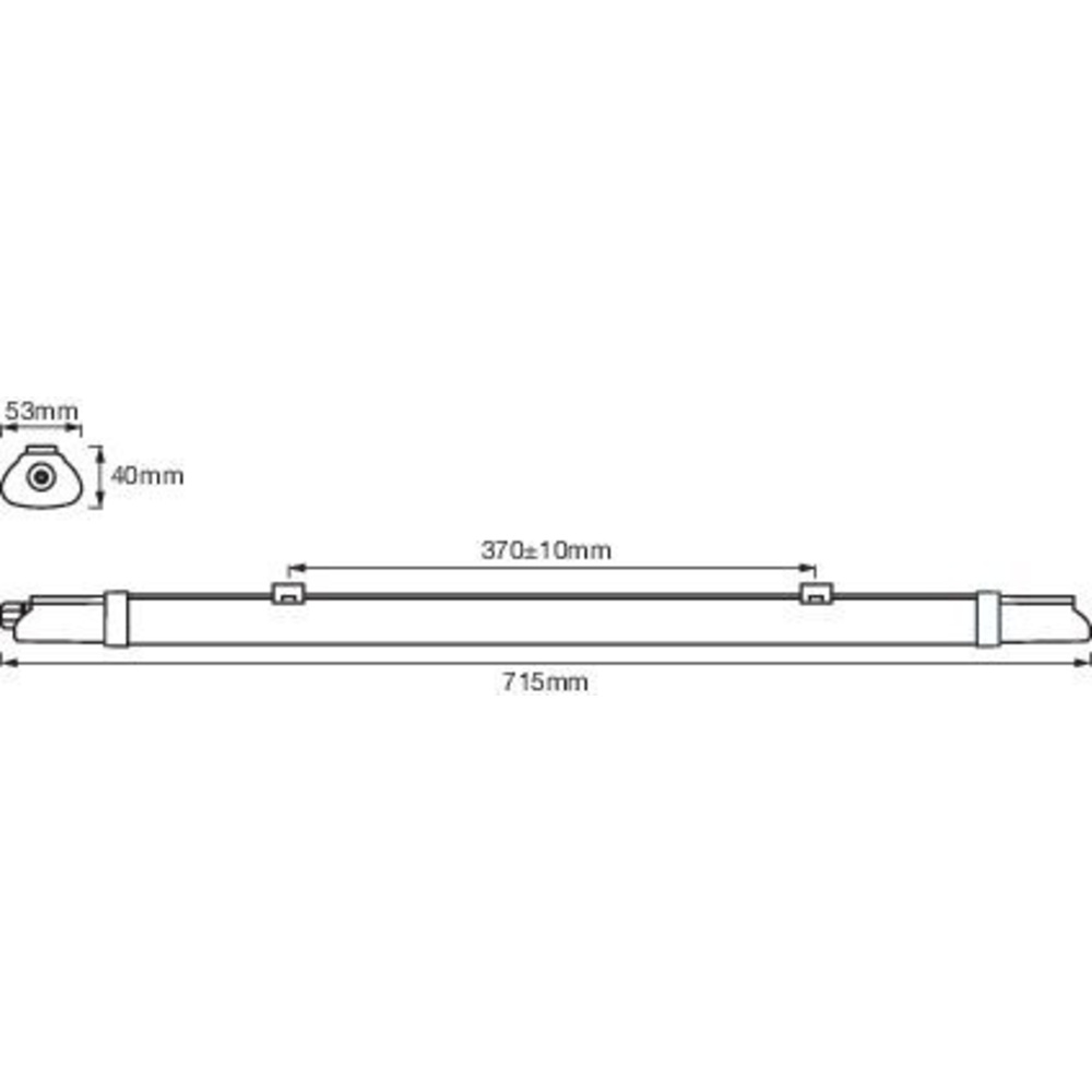 LEDVANCE 10-W-LED-Feuchtraumwannenleuchte SubMARINE Integrated Slim, 900 lm, 4000 K, IP65, 60 cm