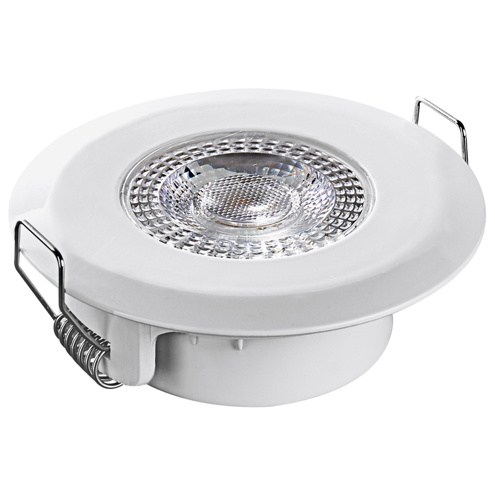 HEITRONIC 5-W-LED-Einbaustrahler DL7202, rund, weiß, dimmbar per Lichtschalter, IP44