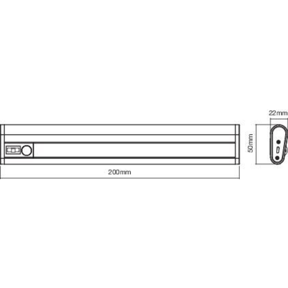LEDVANCE Mobile Unterbauleuchte LinearLED Mobile USB, 200 mm, mit Licht- und Bewegungssensor, IP20