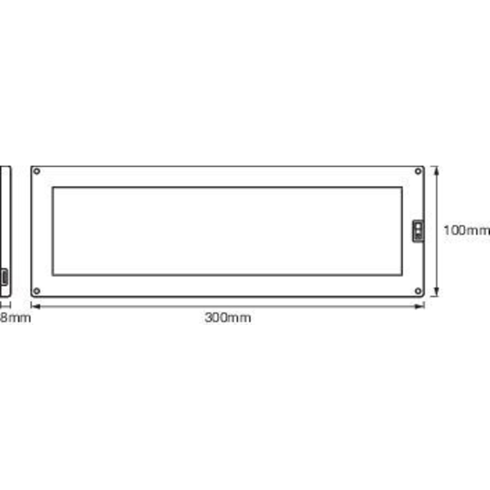LEDVANCE 5-W-LED-Panel CABINET, 300 x 100 mm, mit Bewegungssensor, stufenlos dimmbar, IP20