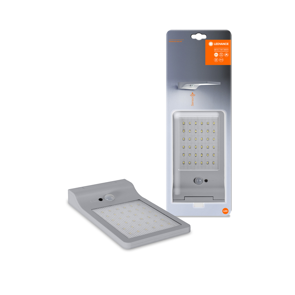 Ledvance Solar-Akku-Haustürleuchte DoorLED Solar, mit Bewegungssensor, 4000 K, IP44