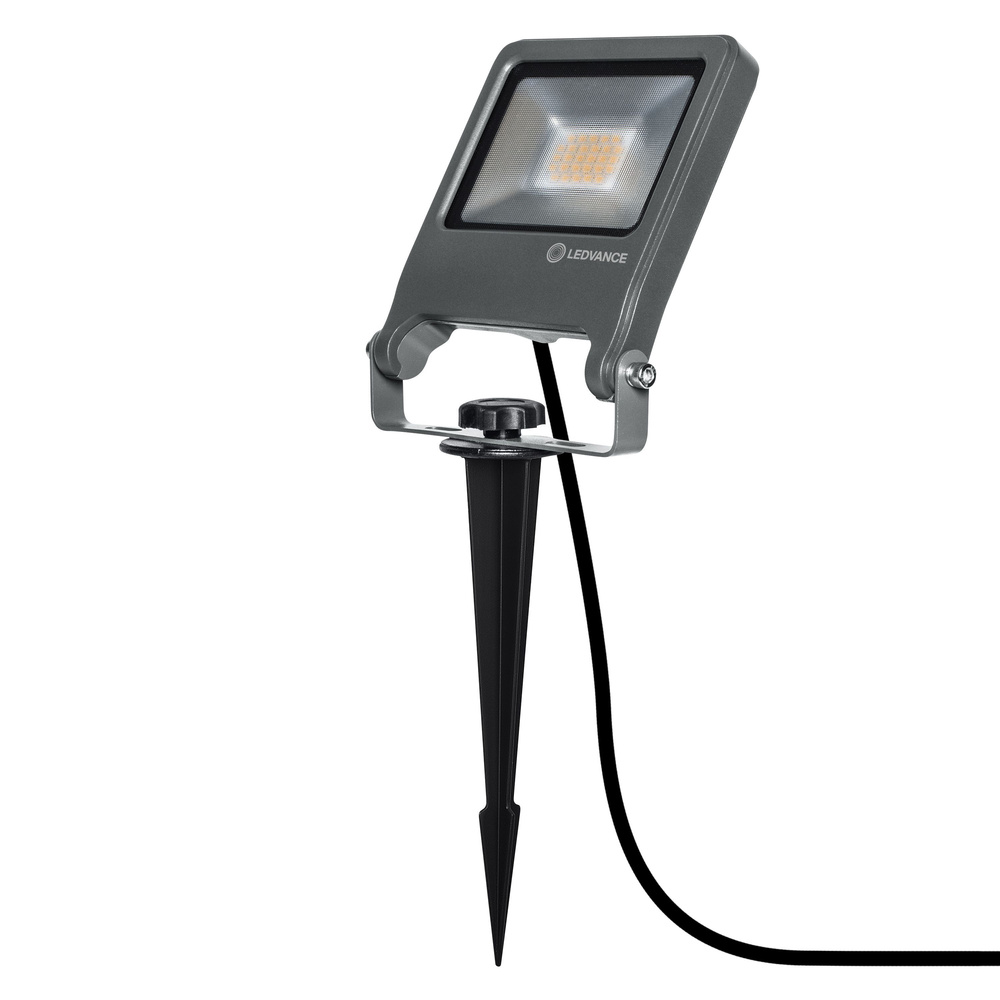 LEDVANCE 20-W-LED-Außen-Fluterleuchte ENDURA GARDEN FLOOD, mit Erdspieß, Plug-&-Play, IP65