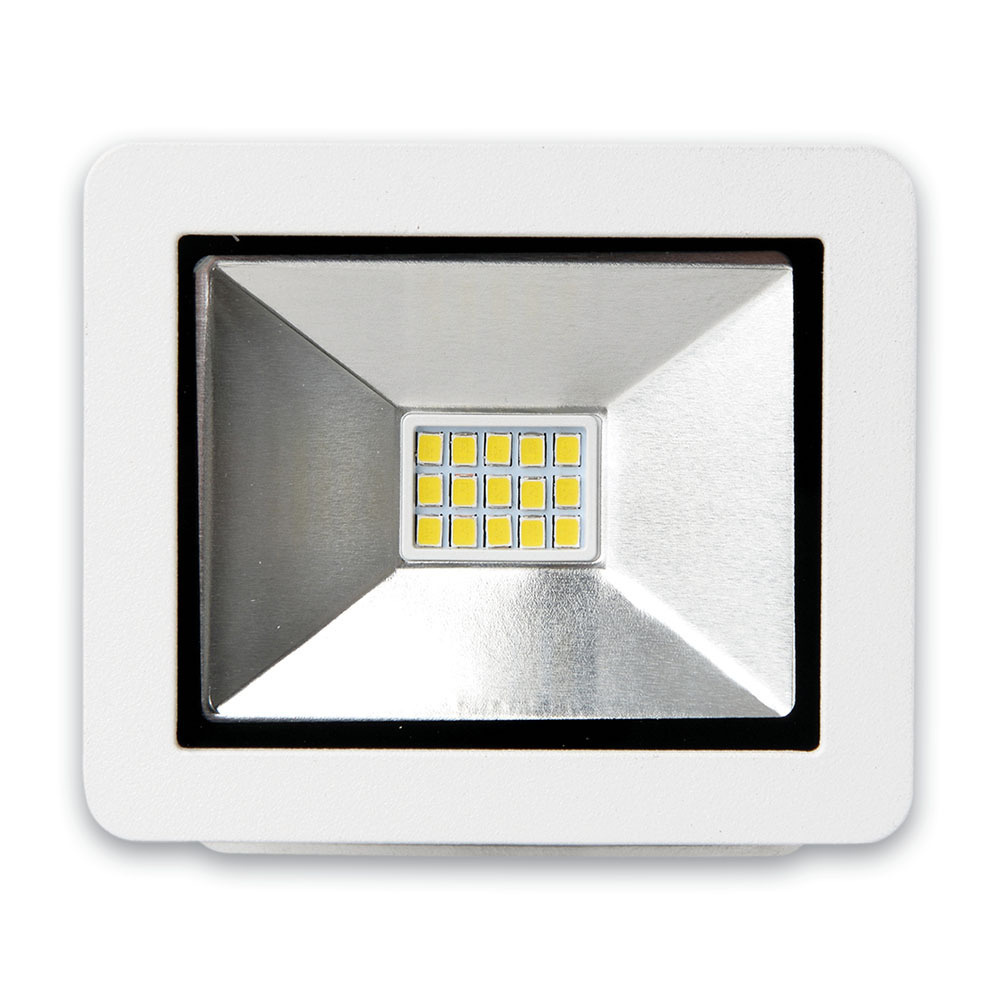 LEDmaxx 10-W-LED-Flutlichtstrahler im kompakten Design, warmweiß, IP65, 700 lm
