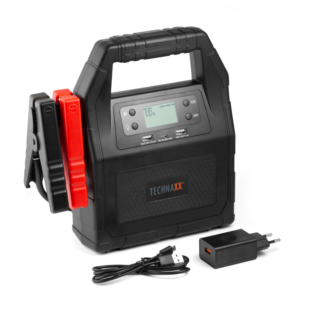 Technaxx Kfz-Starthilfegerät TX-121, 12/24 V, 1.000 A, 30.000 mAh