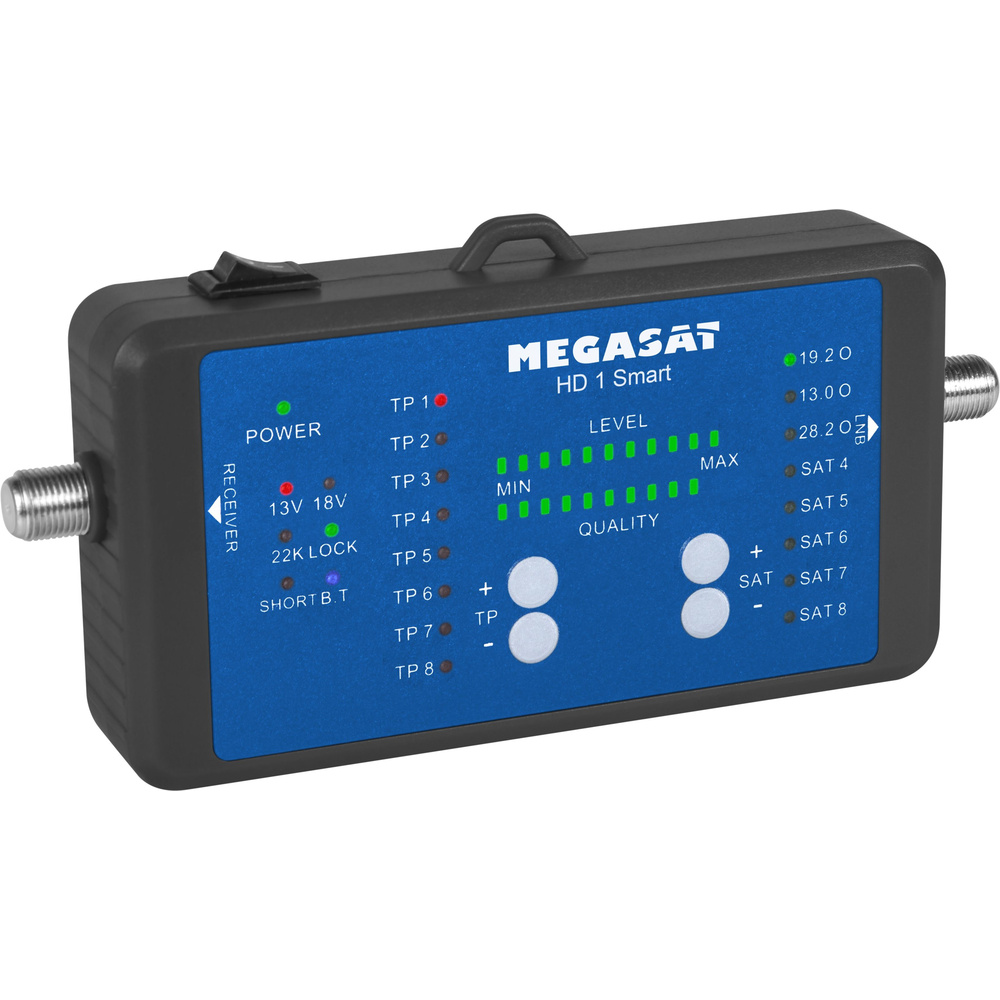 Megasat Satfinder / Sat-Messgerät HD 1 Smart, DVB-S/S2, mit Smartphone-Anbindung, inkl. Powerbank