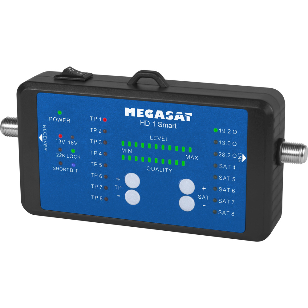 Megasat Satfinder / Sat-Messgerät HD 1 Smart, DVB-S/S2, mit Smartphone-Anbindung, inkl. Powerbank
