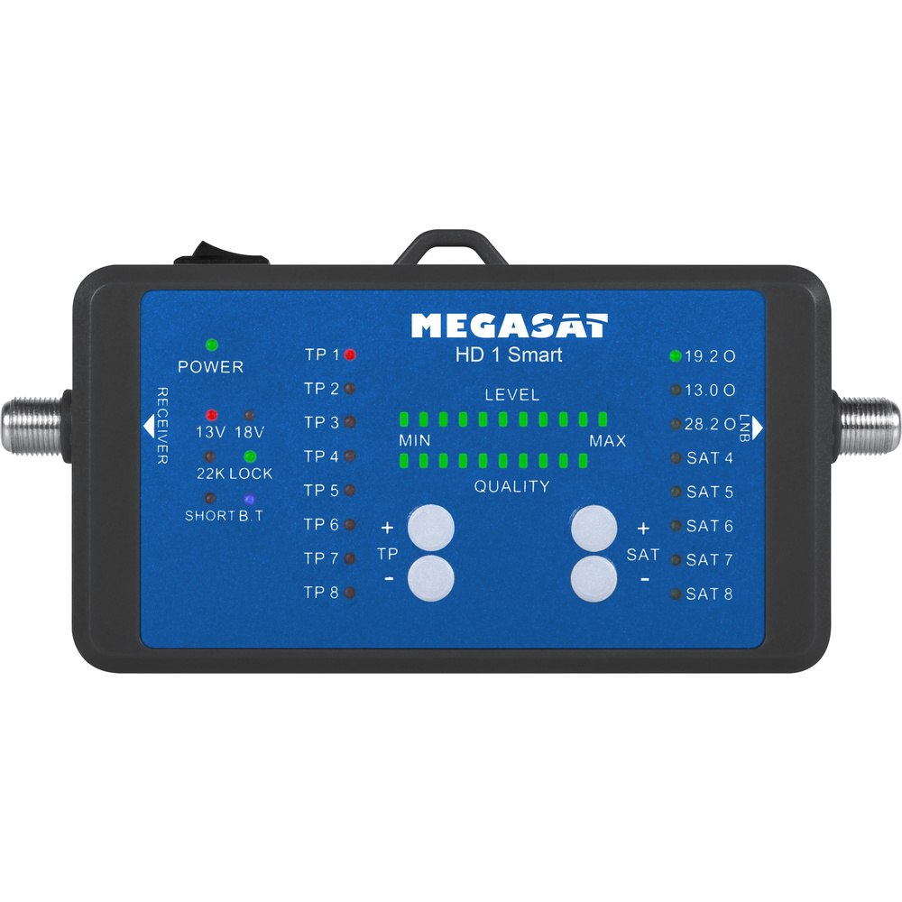 Megasat Satfinder / Sat-Messgerät HD 1 Smart, DVB-S/S2, mit Smartphone-Anbindung, inkl. Powerbank