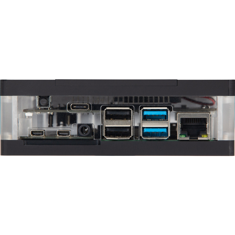 Joy-IT Multimediagehäuse für Raspberry Pi 4, alle Anschlüsse von hinten erreichbar
