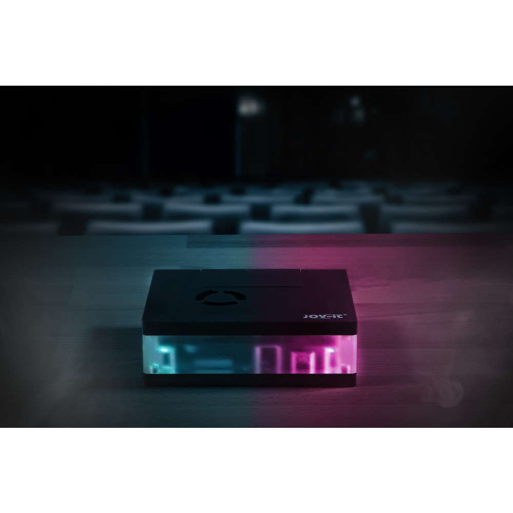 Joy-IT Multimediagehäuse für Raspberry Pi 4, alle Anschlüsse von hinten erreichbar
