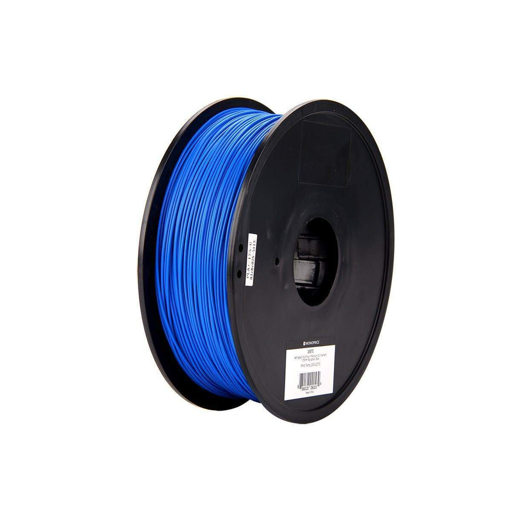 Monoprice 3D-Drucker Filament PLA+, blau, 1,75 mm, 1 kg