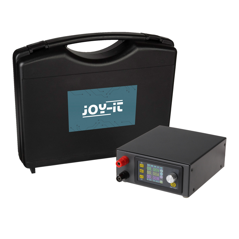 Joy-IT Step-down-Labornetzgerät JT-DPS5005-Set, inkl. Gehäuse und Zubehör, 0-50 V/0-5 A, max. 250 W