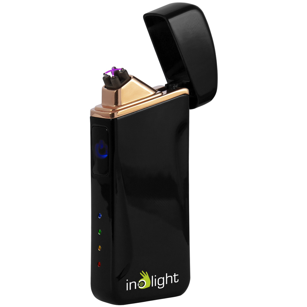inolight Lichtbogen-Feuerzeug CL6, zündet mit Doppellichtbogen, Metallgehäuse