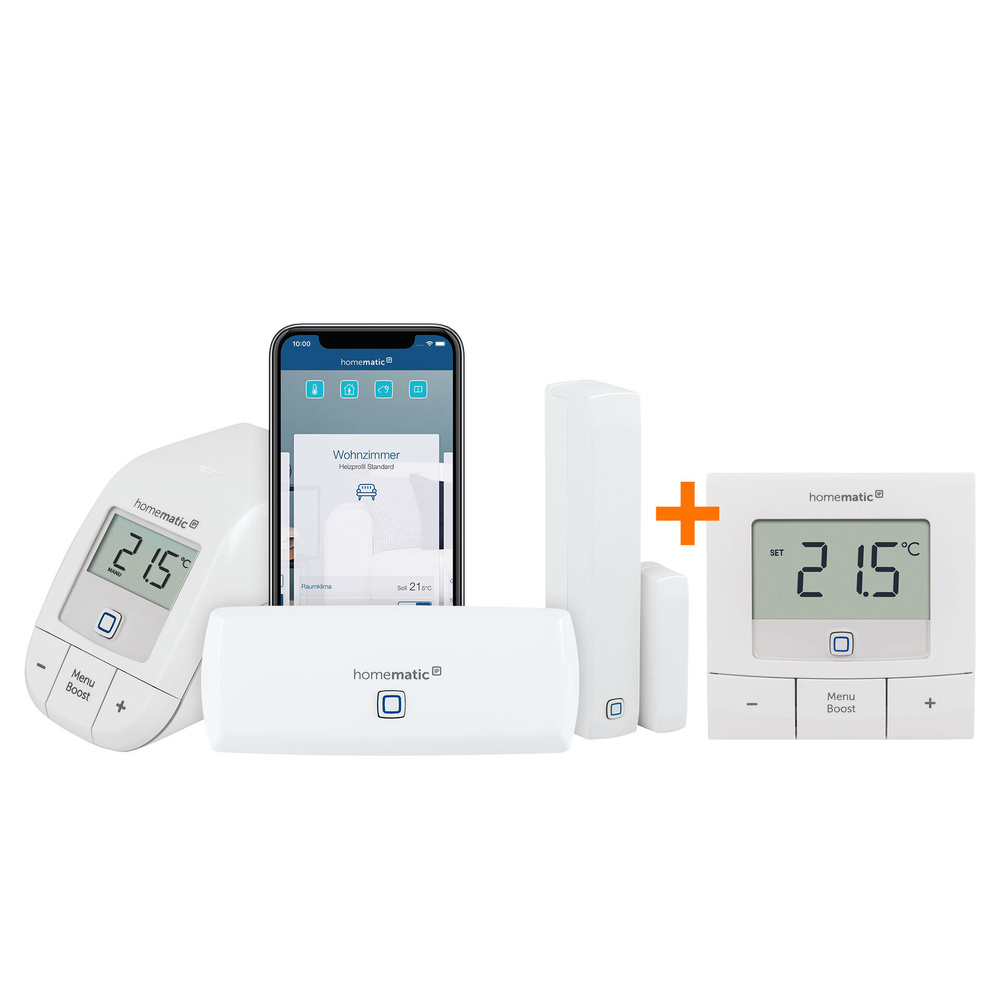 Homematic IP Smart Home Starter Set Raumklima - WLAN HmIP-SK12, plus 1x Wandthermostat basic