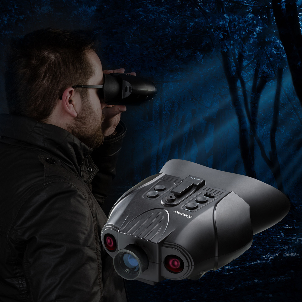 Bresser Digitales Nachtsichtgerät, binokular, 3-fache Vergrößerung, mit Aufnahmefunktion