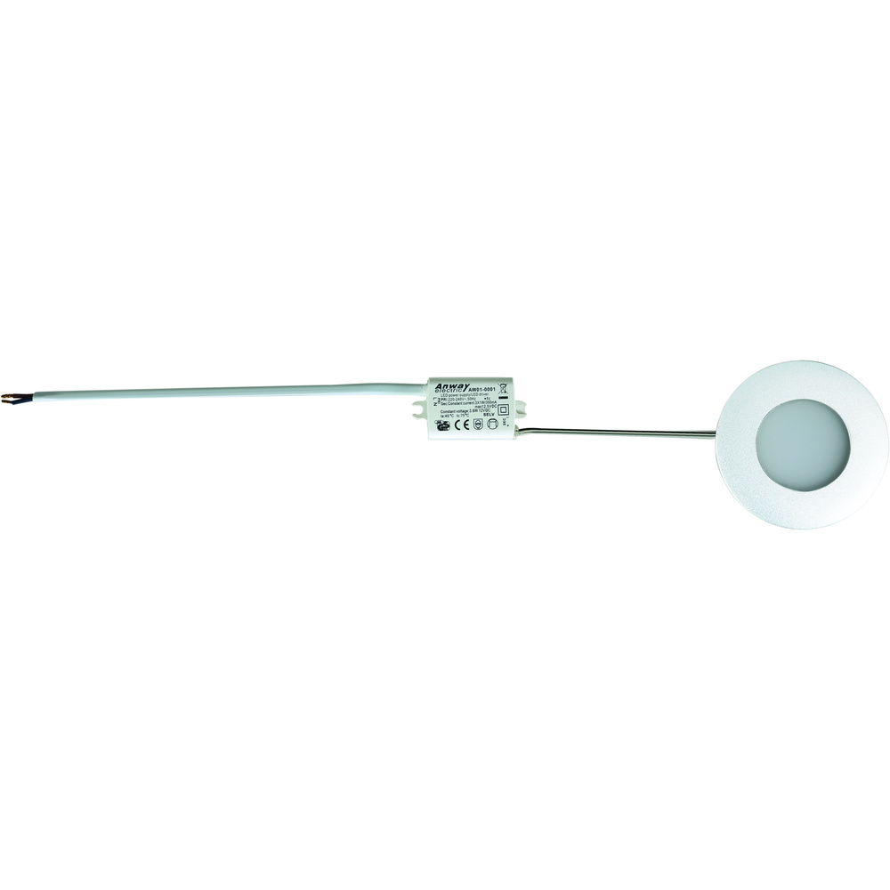 HEITRONIC 2-W-LED-Einbaupanel Nizza, passt in Schalter- und Hohlwanddosen, rund, weiß, IP20