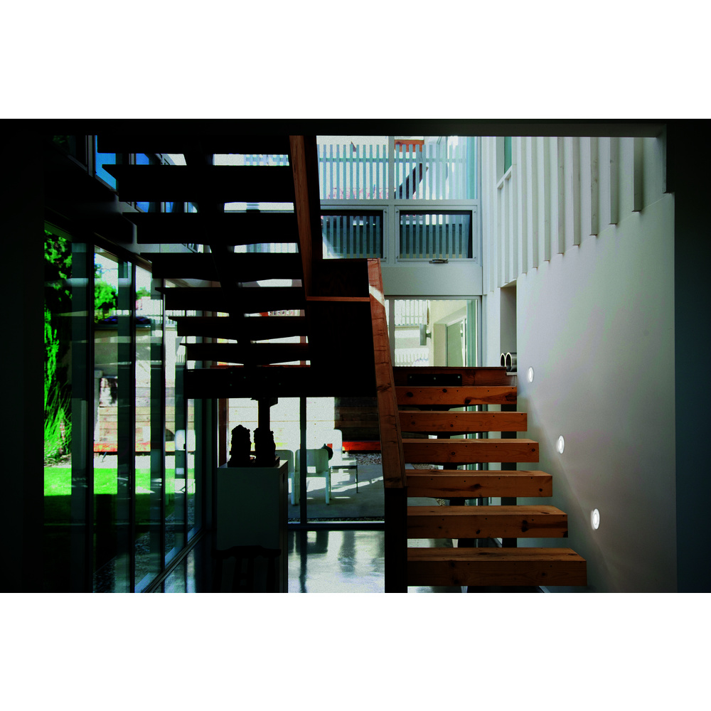 HEITRONIC 2-W-LED-Einbaupanel Nizza, passt in Schalter- und Hohlwanddosen, rund, weiß, IP20
