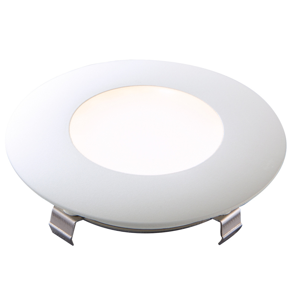 HEITRONIC 2-W-LED-Einbaupanel Nizza, passt in Schalter- und Hohlwanddosen, rund, weiß, IP20