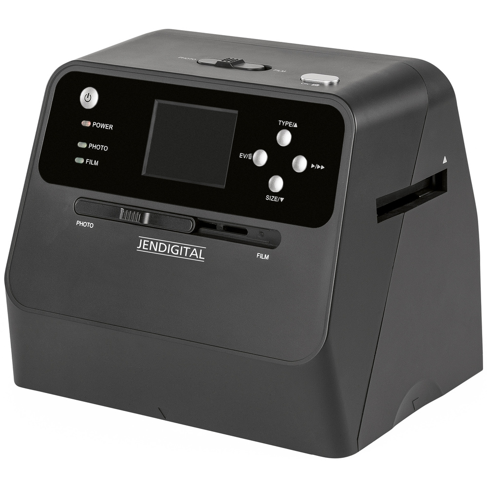 JENDIGITAL 4-in-1-Kombi-Scanner JDS1 - für Fotoalben, Bilder, Dias, Negative, Kontrolldisplay, 14 MP