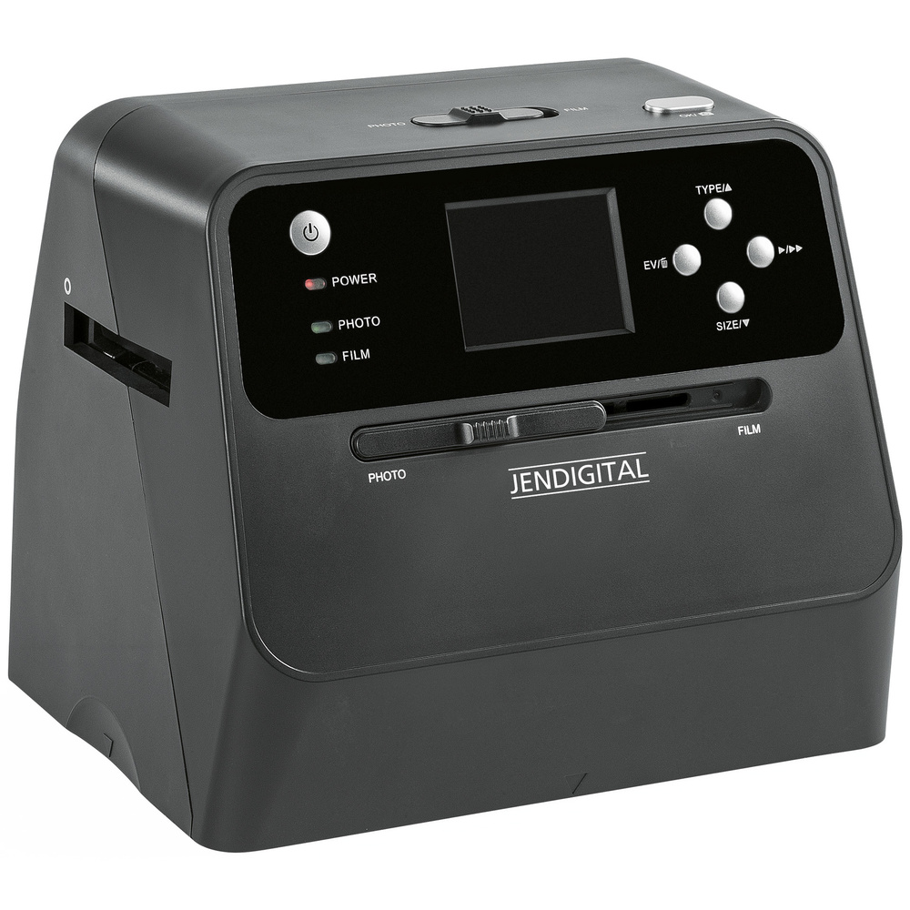 JENDIGITAL 4-in-1-Kombi-Scanner JDS1 - für Fotoalben, Bilder, Dias, Negative, Kontrolldisplay, 14 MP