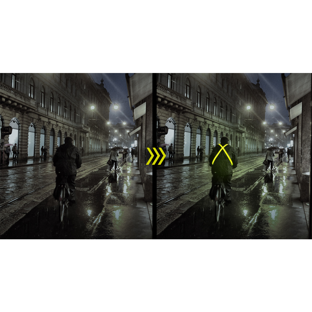 easypix LED-Leuchtweste StreetGlow, L/XL, bis 100 m Sichtweite, reflektierend