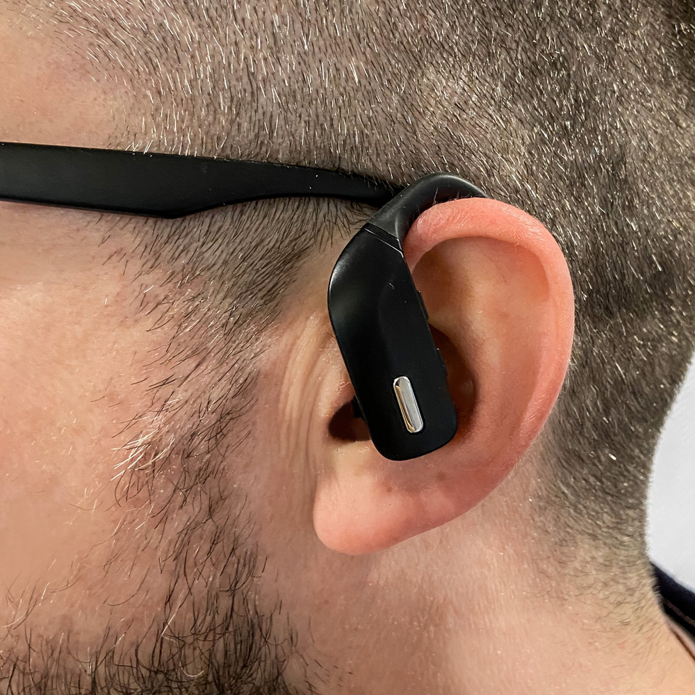 Fontastic TWS-Sport-Kopfhörer "Rave", mit ergonomischen Ohrbügeln, 600-mAh-Ladebox