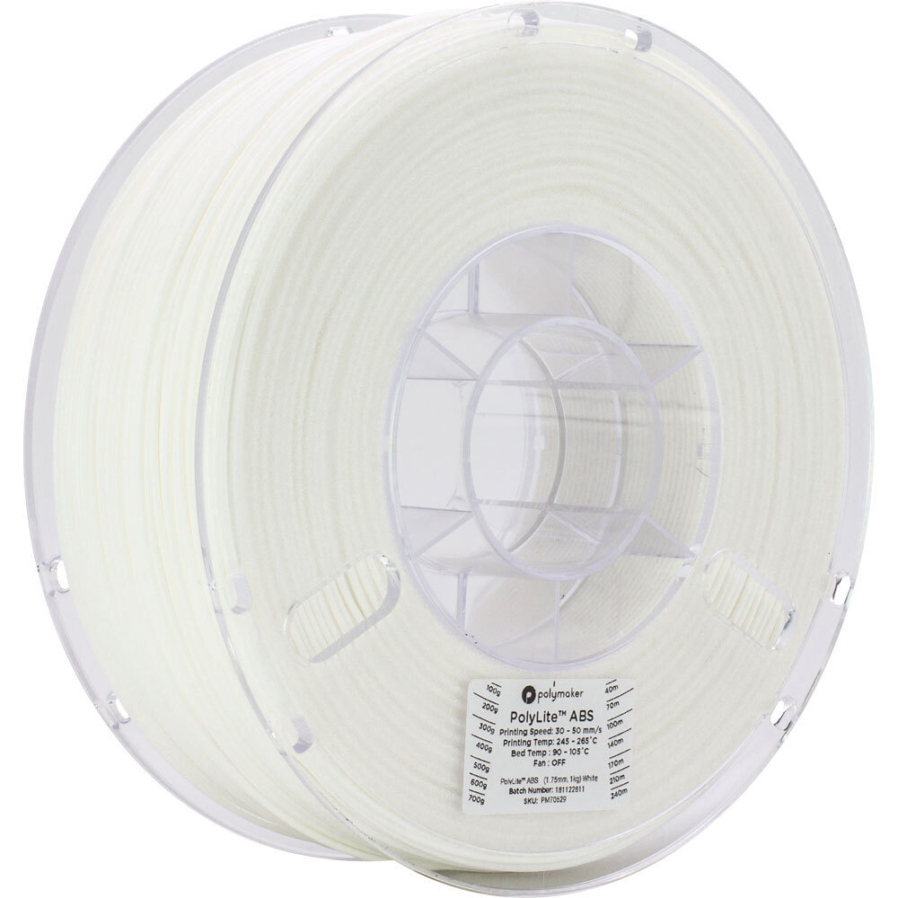 Polymaker Polylite ABS-Filament, weiß, 1,75 mm, 1 kg