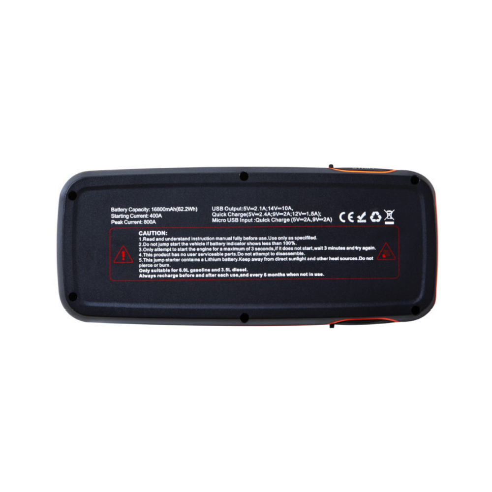 OSRAM Kfz-Starthilfegerät BATTERYstart 400, 12 V, 2000 A, 16.800 mAh, Kfz-Adapter, LiCoO2-Batterie