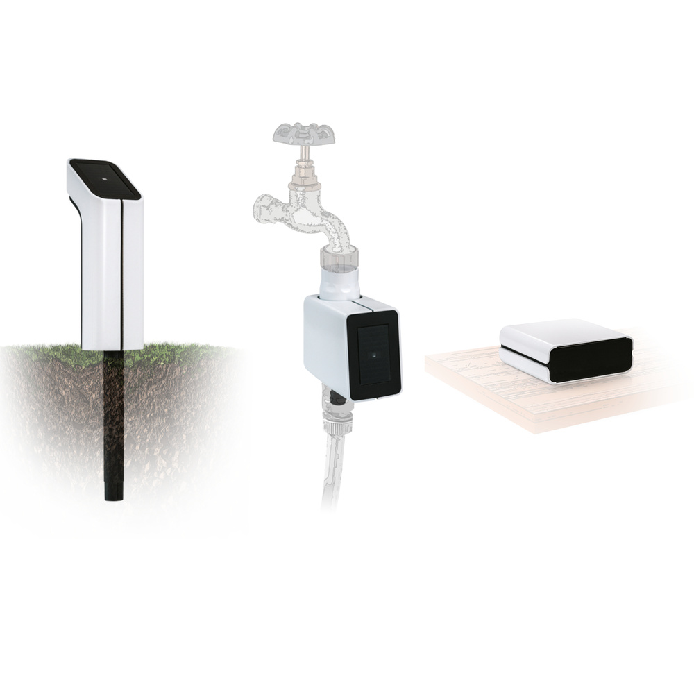 MIYO smartes Bewässerungssystem Starter Kit mit Cube, Bewässerungsventil und Bodenfeuchtesensor