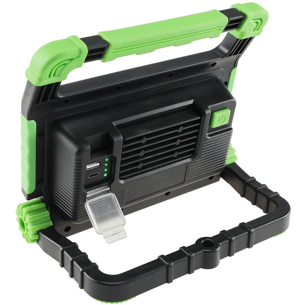 ChiliTec 20-W-Akku-LED-Baustrahler / LED-Fluter BSA-20, neutralweiß, integrierte Powerbank, IP54