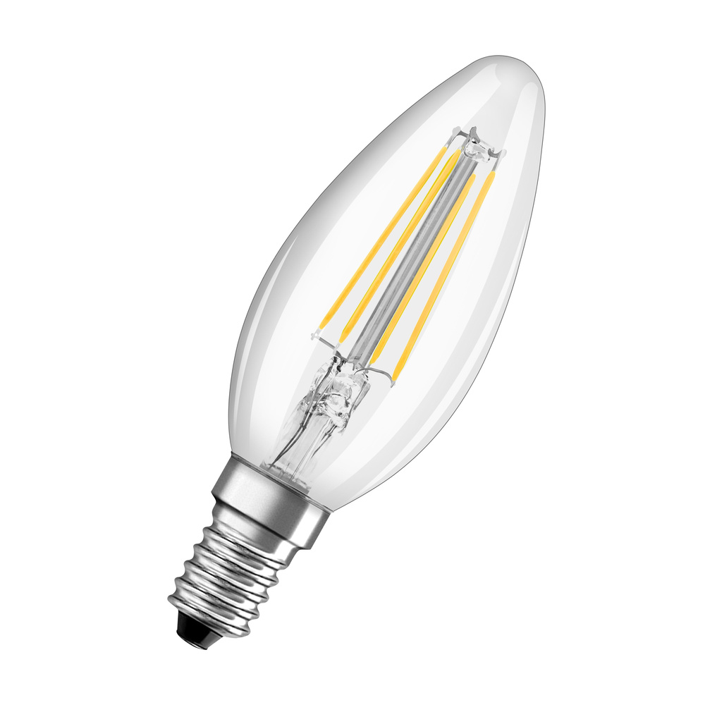 OSRAM 4-W-LED-Kerzenlampe, E14, 470 lm, warmweiß / neutralweiß, klar