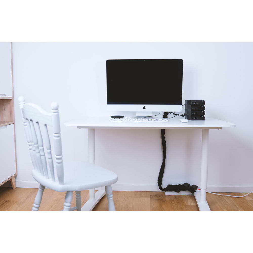 staywired Stoff-Kabelmantel, 80 cm, für bis zu 10 Kabel, doppelter Reißverschluss